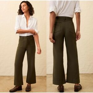 Faherty Stretch Terry Patch Pocket Wide Leg Utility Coastal Sage Green 31